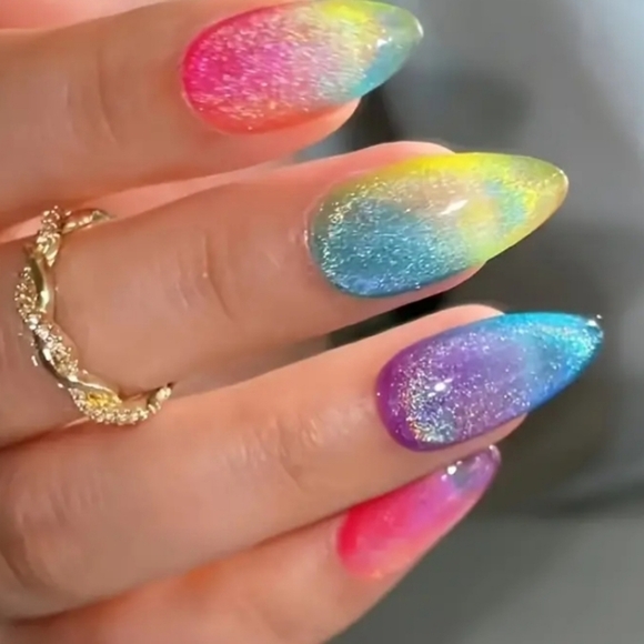 Other - 🔥3/$21 Candy color almond shape Press on nails